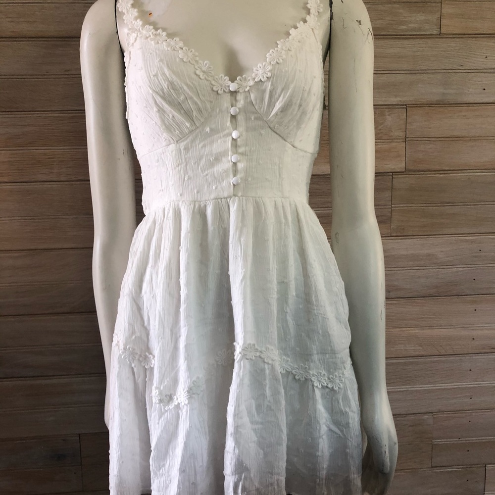 White mini dress